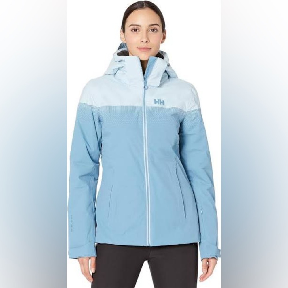 Helly Hansen Women's Two-Tone Blue Ski Jacket Motionista Lifaloft XS